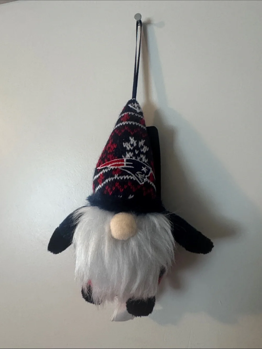 NE patriots Christmas Tree Holiday Ornament - Plush Gnome - Team‎ Logo nfl new